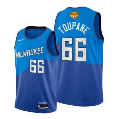 Nike Milwaukee Bucks #66 Axel Toupane Youth 2021 NBA Finals Bound City Edition Jersey Blue